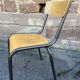 Lot de 6 chaises industrielles école vintage collectivités mullca delagrave tube & bois