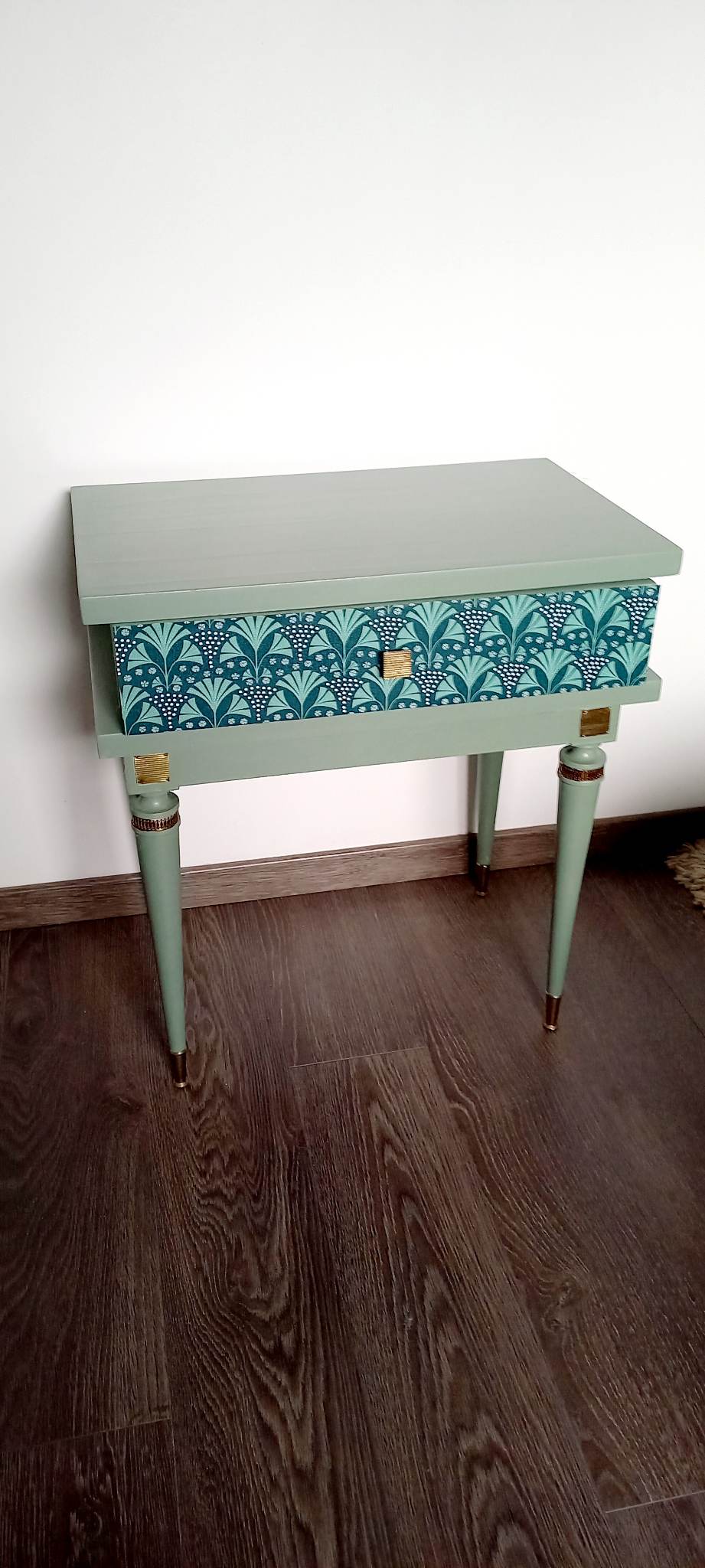 Vintage bedside table revamped