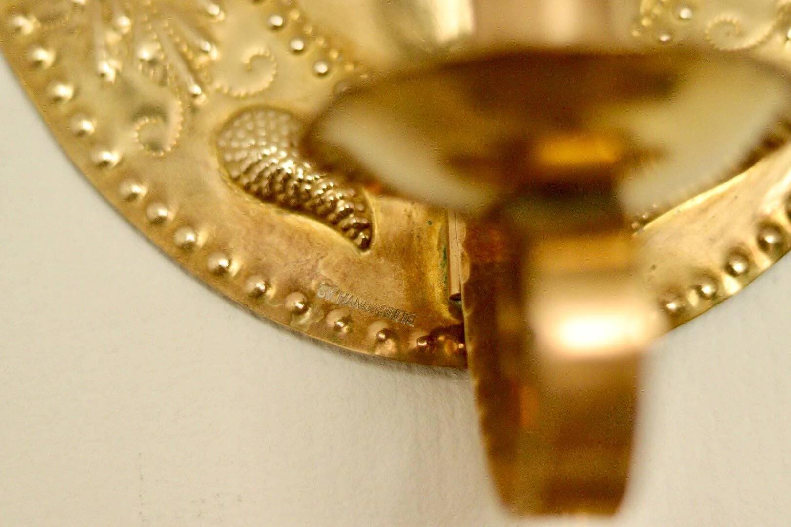 Paire d'appliques suédoises en laiton du milieu du siècle par S. Fong