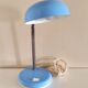 Sky blue steel desk lamp from the 60s