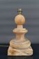 Terracotta pilaster lamp, brutalist style, France, Mid-Century