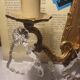 1 crystal prism wall light with 2 lights. Brass frame