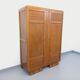 Vintage Art Deco wardrobe made of solid oak from the 1950s.