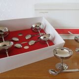 Vintage stainless steel ice cream service Letang and Remy