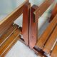 Paire de bancs anciens en chêne vers 1950