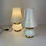 Set of Two F.Fabbian Murano Table Lamp from 1970'