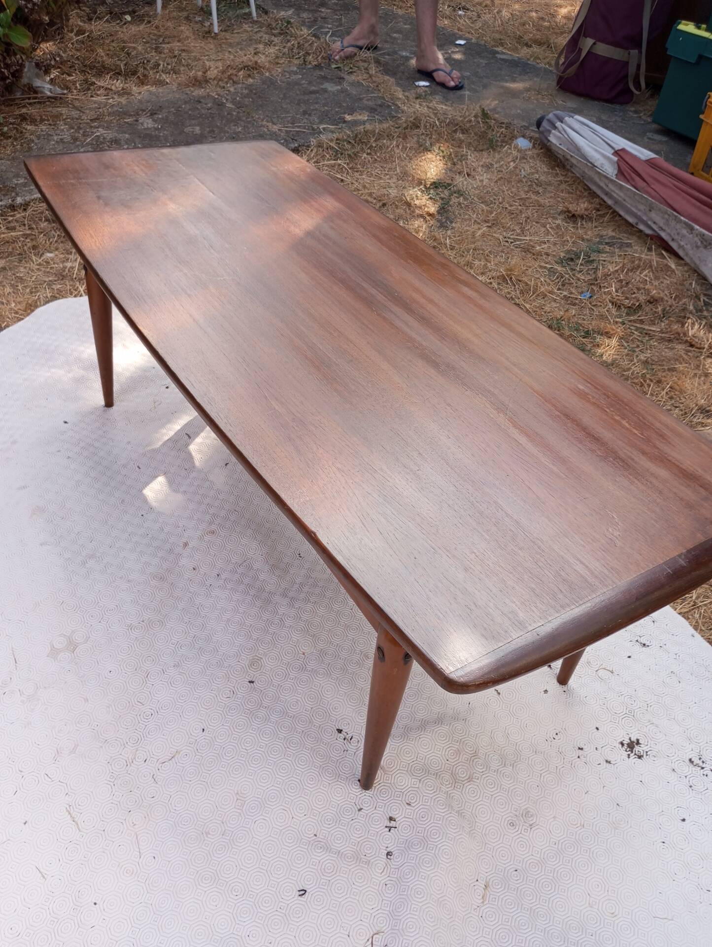 Scandinavian coffee table in teak