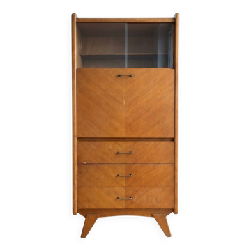 Vintage 1950s wooden display cabinet