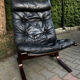 Vintage leather Siesta armchair by Ingmar Relling for Westnofa, 1960s
