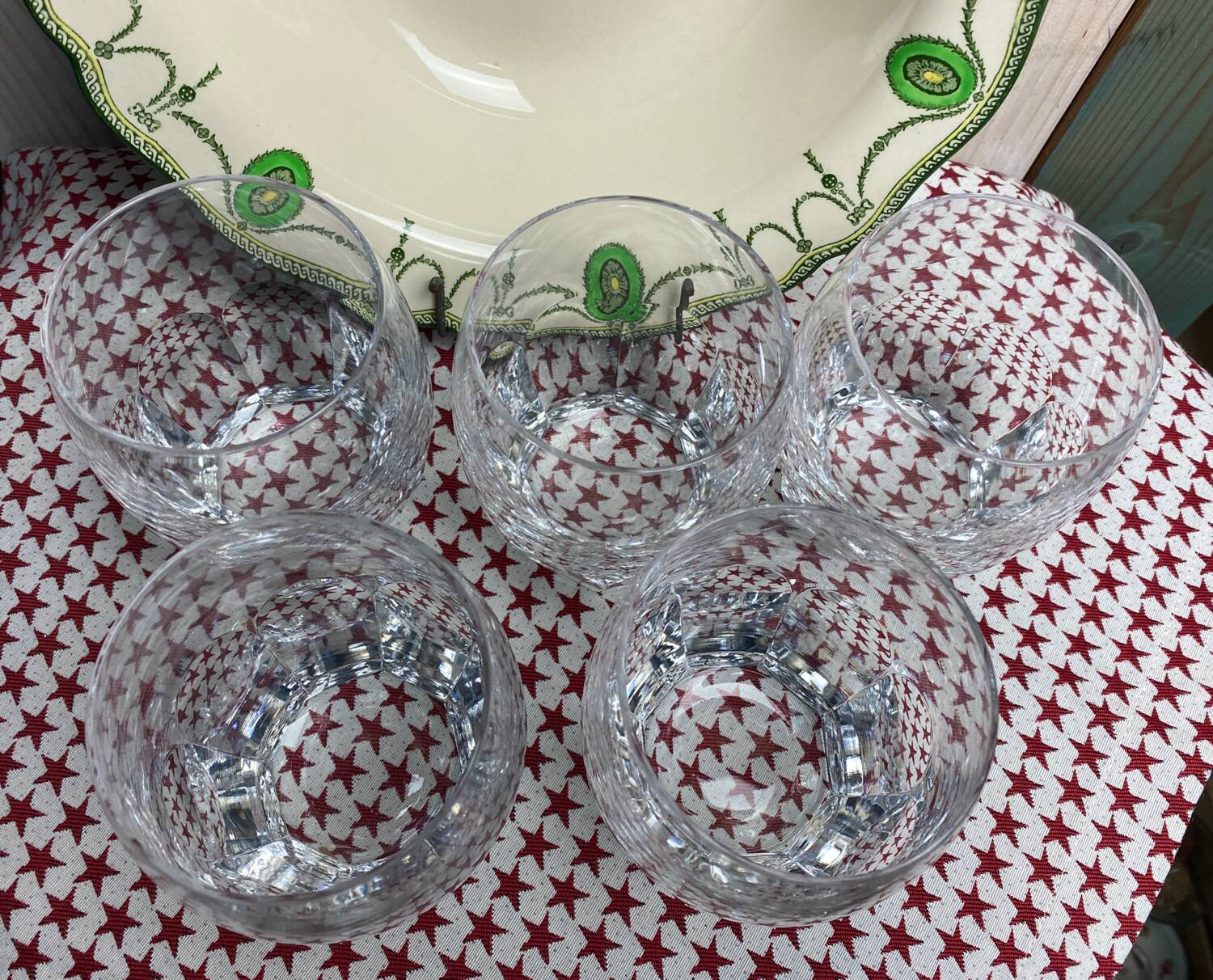 Lot de 5 gobelets en cristal
