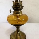 Smoked glass kerosene lamp