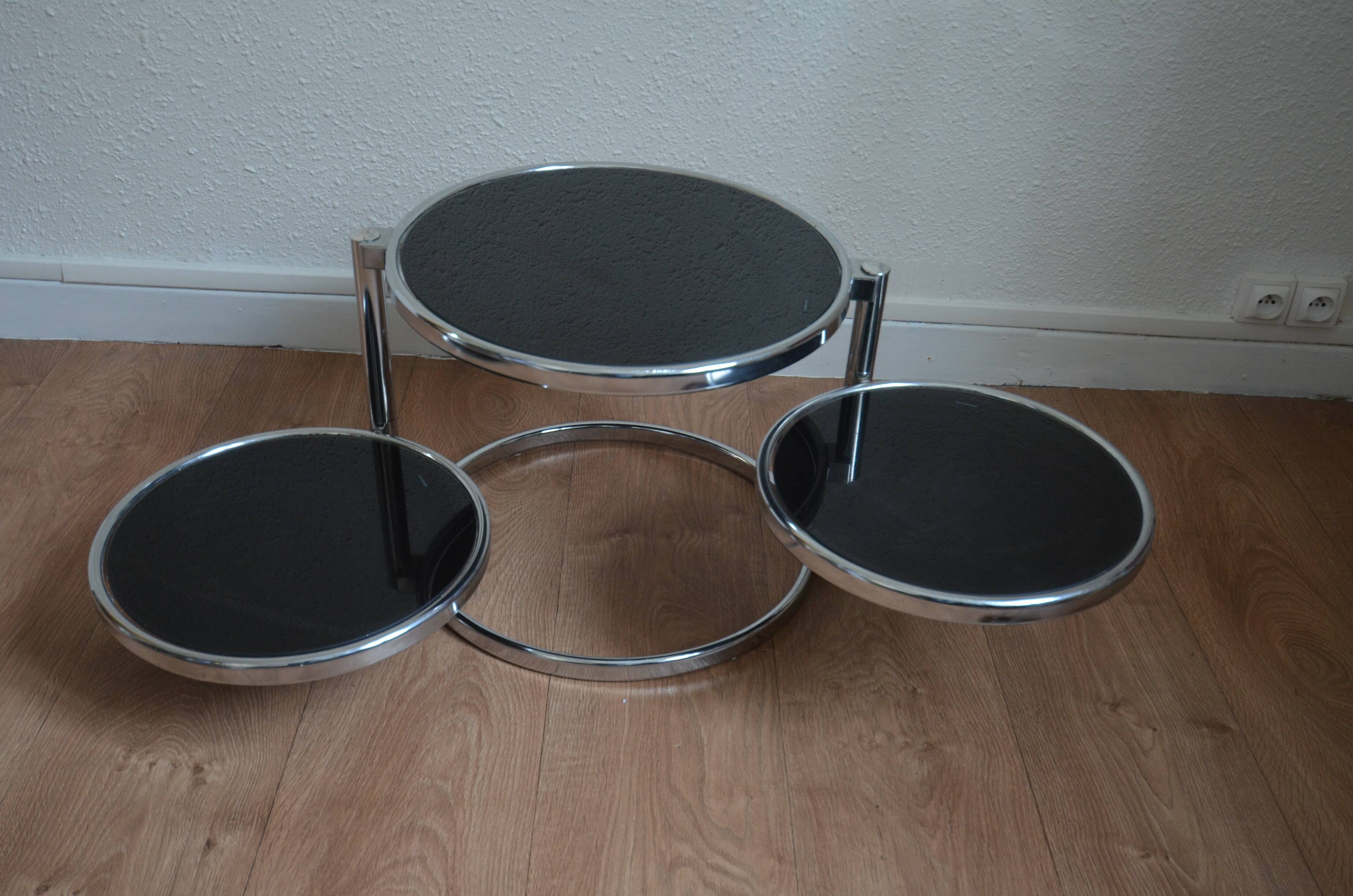Leitmotiv Swivel coffee table with 3 levels.