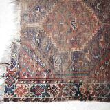 Tapis ancien tissé à la main, 1850 shiraz persan 150x110cm