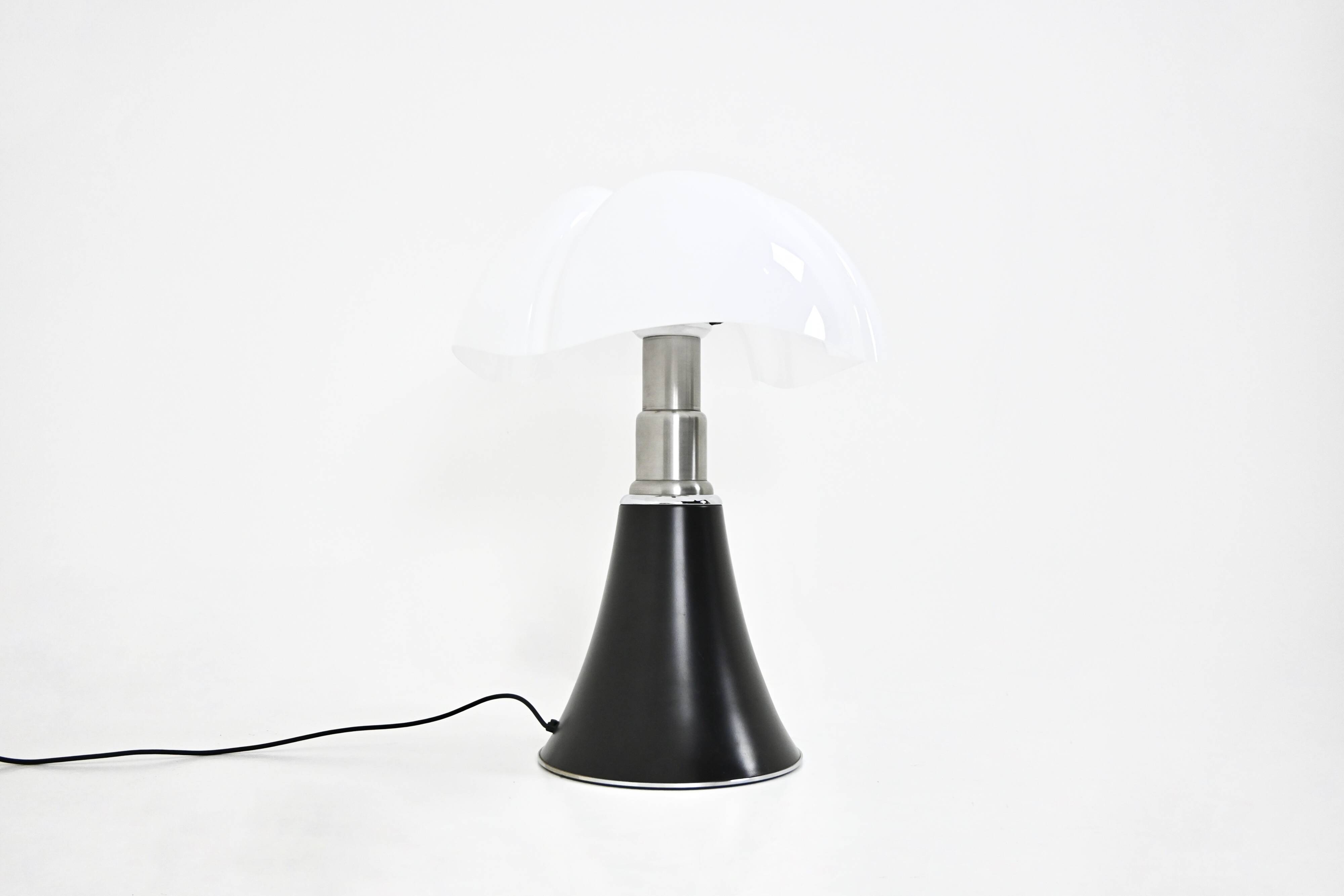 Black Pipistrello lamp by Gae Aulenti for Martinelli Luce, 1960s