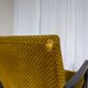 Vintage Yellow Fabric Armchair: Mid-Century Modern Lounge Chair
