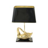 Large Swan Lamp Hollywood Regency Table Lamp Regina Italy 58cm