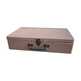 Pink wooden suitcase