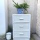 Meuble en rotin blanc 3 tiroirs