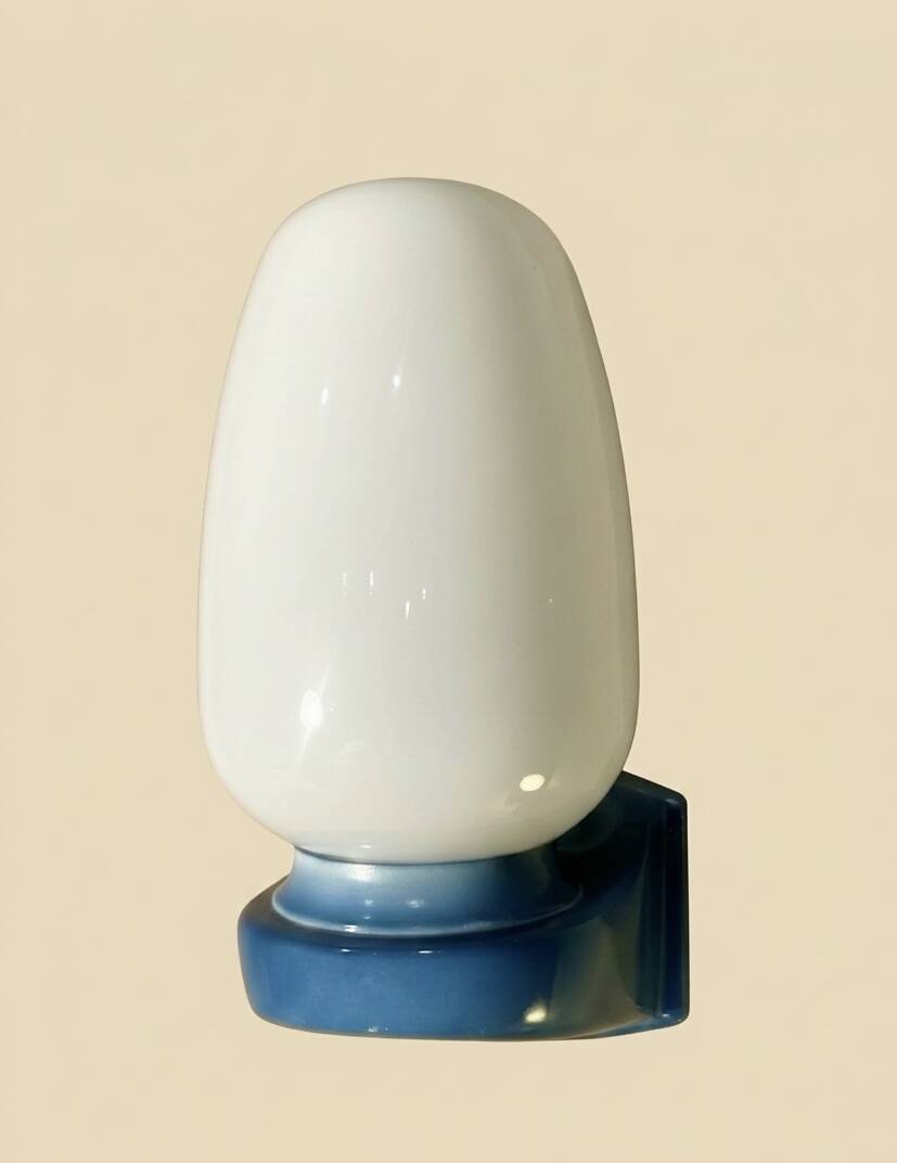 Vintage blue Tovi wall light Mid Century Modern/Space Age opaline scandi