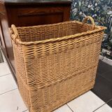 Large old wicker basket - for wood / logs