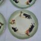 4 dessert plates bullfighting Choisy Le Roy Terre De Fer