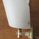 Pair of sconces, brass and plastic