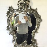 Nineteenth century mirror in silver bronze