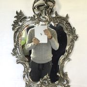 Nineteenth century mirror in silver bronze