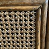 Vintage bamboo bookcase shelf