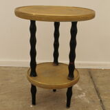 Art deco wood and brass side table 1930s