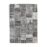 Tapis tapis patchwork vintage gris délavé 6x8, 247x175cm