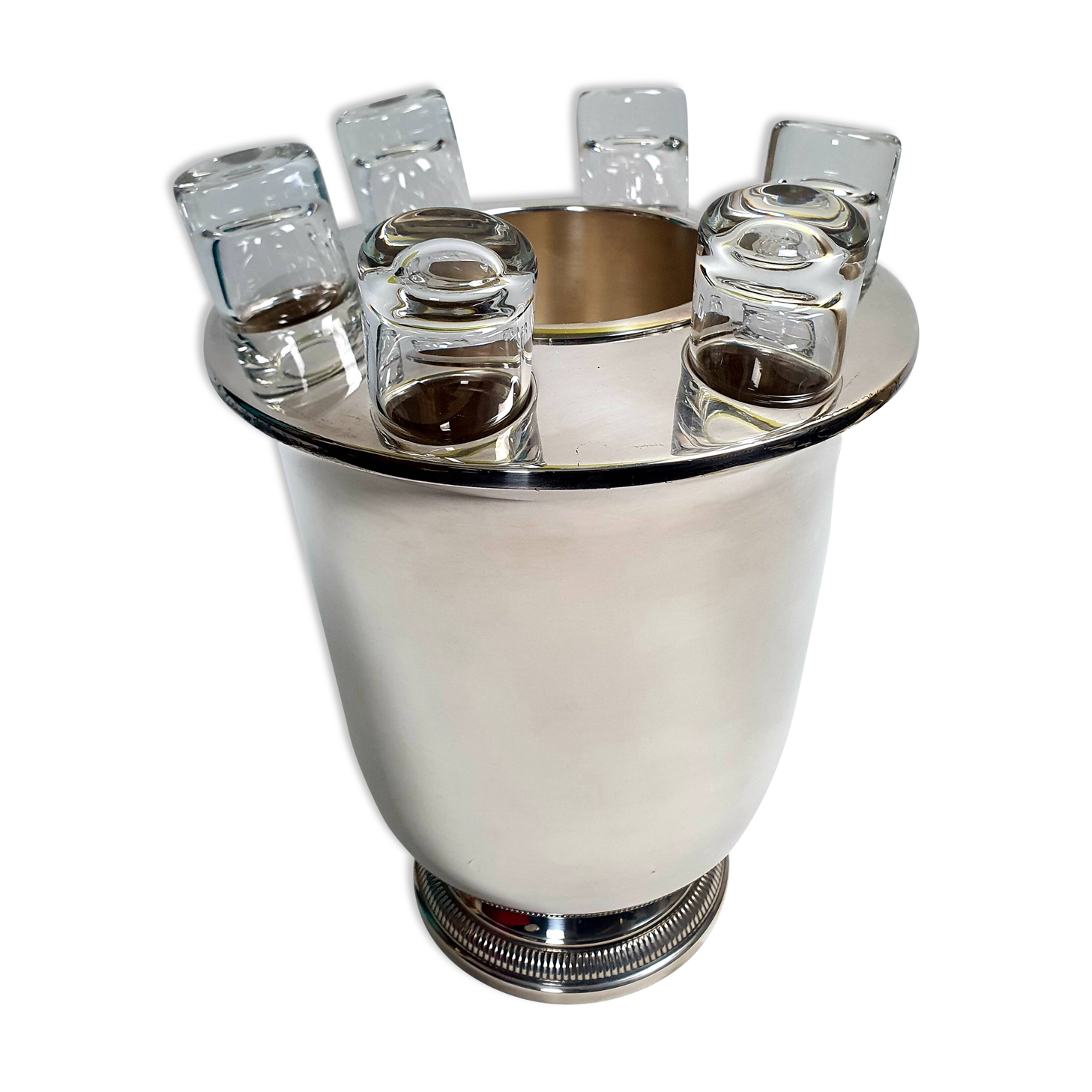 Vodka freshener with 6 glasses in Portieux crystal