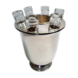 Vodka freshener with 6 glasses in Portieux crystal