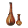 Murano, set of two brown blown glass vases
