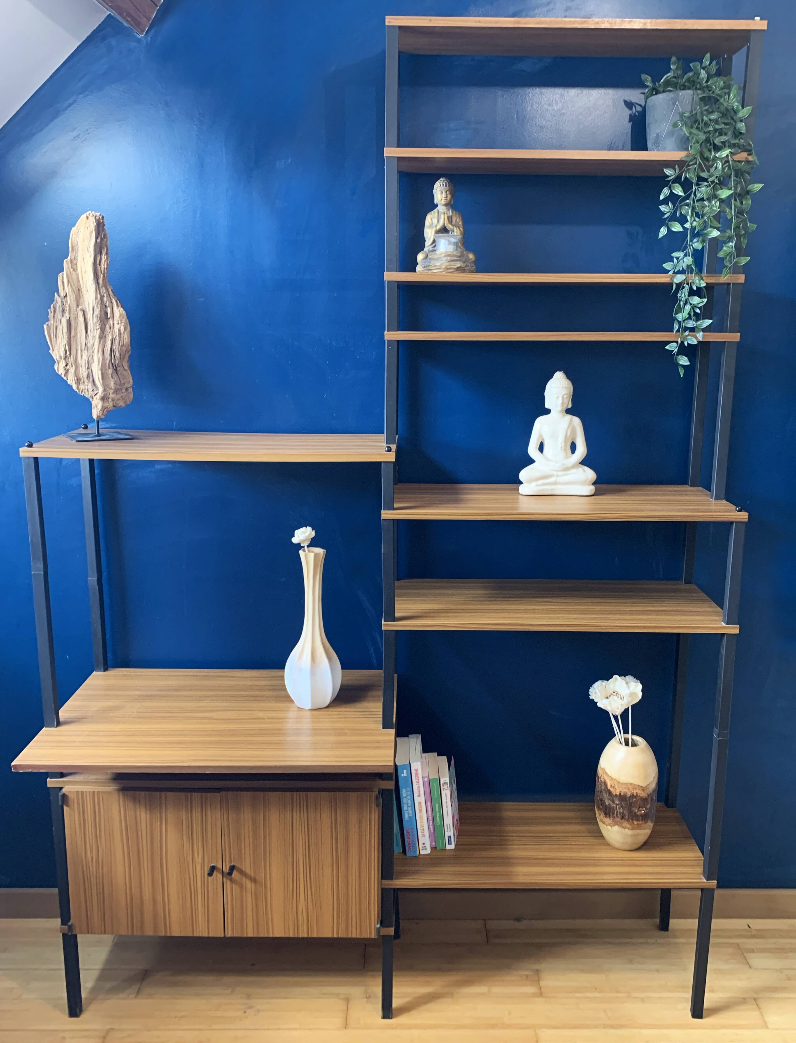 Modular vintage Scandinavian shelving unit, 1960s