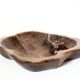 Brutalist dish in vintage gougé wood