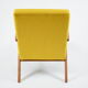 Scandinavian armchair, 60s, fully restored, yellow fabric