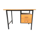 Vintage modernist office in oak and metal tubular base