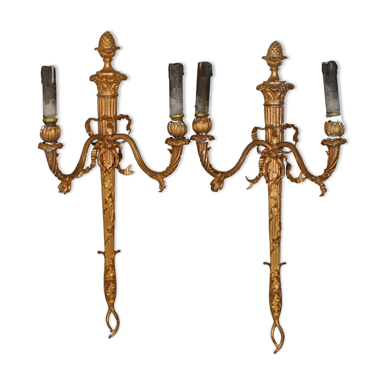 Pair of wall in Louis XVI style ormolu