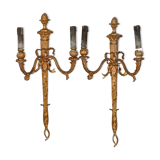 Pair of wall in Louis XVI style ormolu