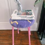 Purple tufted stool