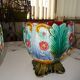Pair of antique ceramic pot covers