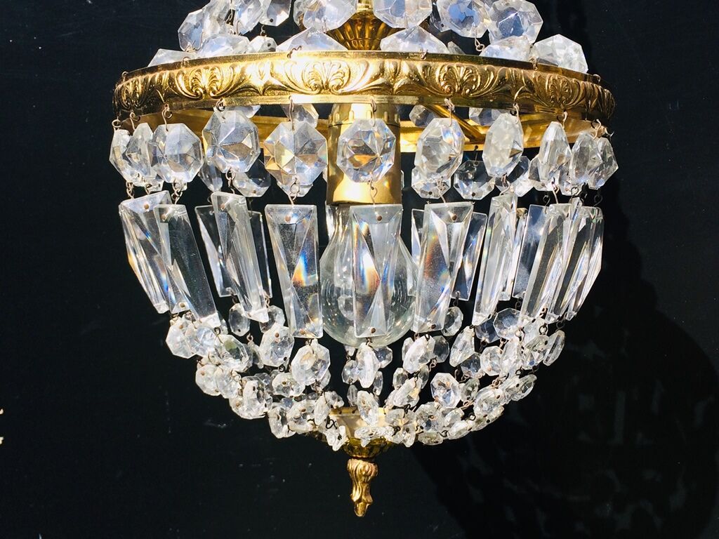 Grapevine balloon chandelier " hollywood regency " 50
