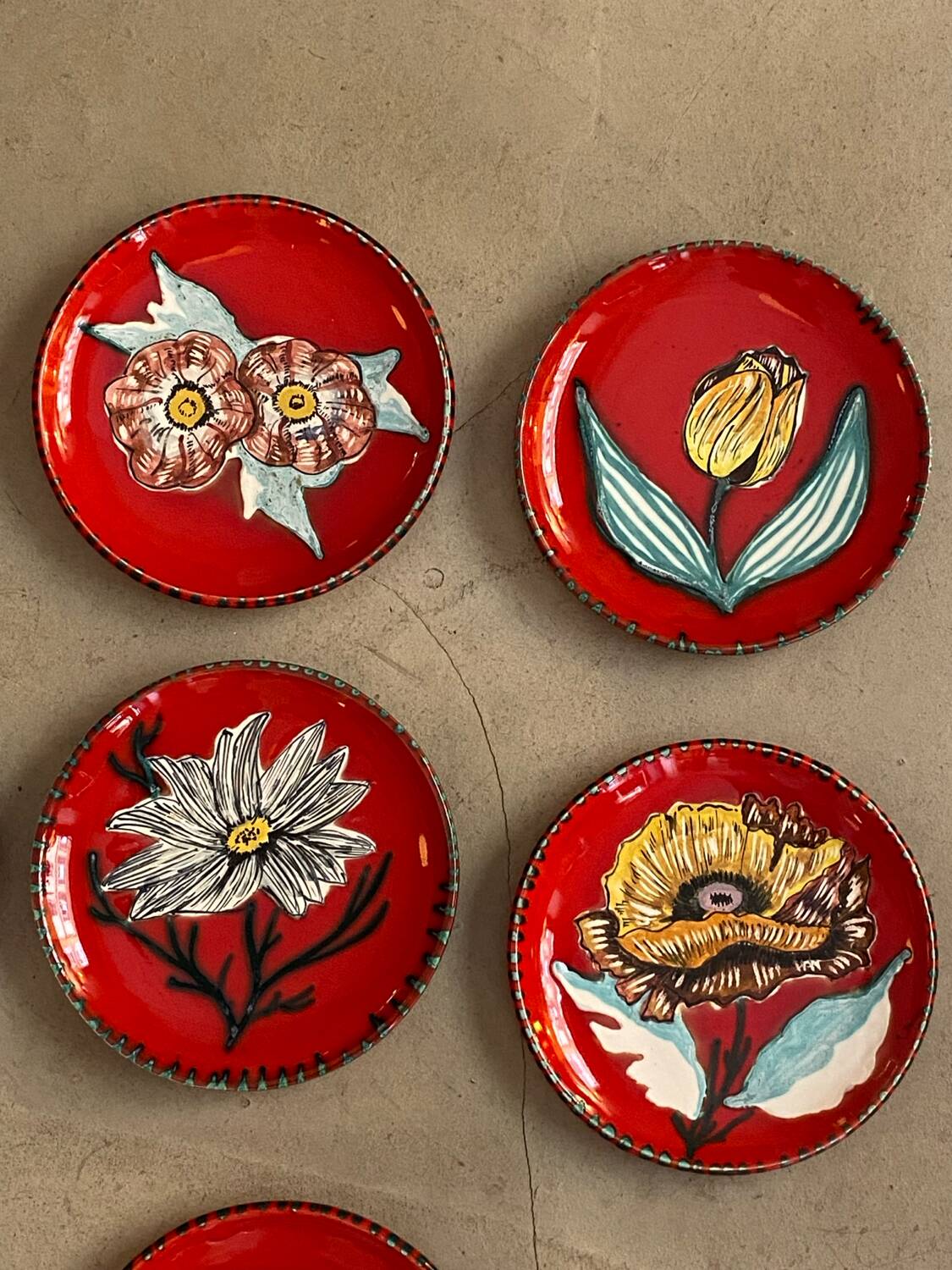 Dessert plates Cérenne Vallauris