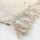 Moroccan Berber carpet blessed ouarain ecru with black diamonds engraved 305x215cm