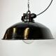 Industrial black enamel factory pendant lamp, 1950s