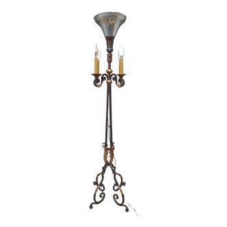 Wrought iron floor lamp