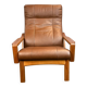 Lounge chair by Grete Jalk for Glostrup, teak and leather, 1960s