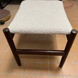 1960s danish stool in bouclé