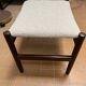 1960s danish stool in bouclé